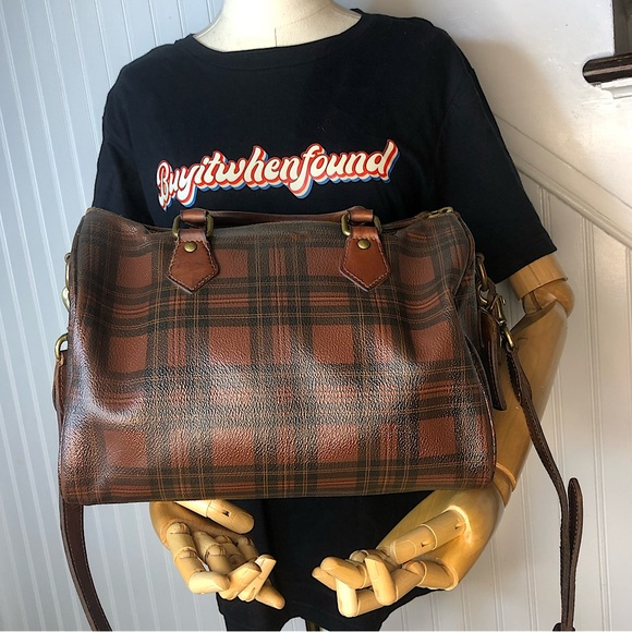 MRALPH LAUREN Tartan Plaid Boston Travel Crossbody Shoulder Bag Speedy 30 - Picture 4 of 17